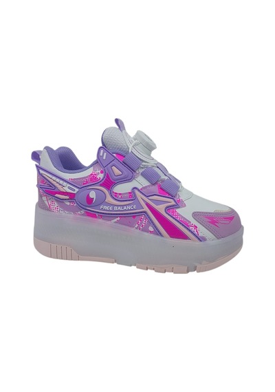 Zerhan Free Balance 250 Kız Çocuk Işıklı Patenli Tekerlekli Sneaker Spor Lila