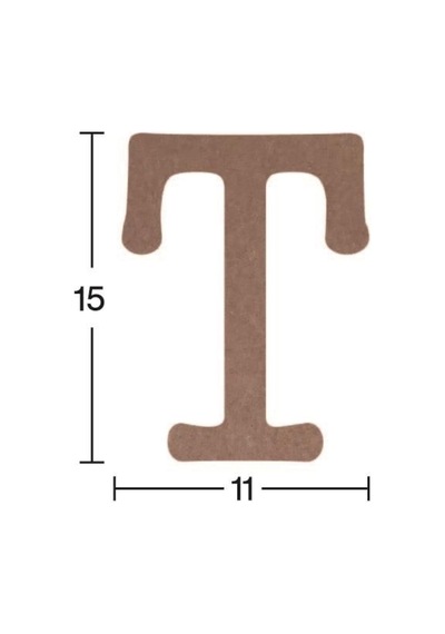 Harf Ahşap Obje 18Mm - T