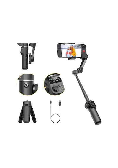 3 Eksen Telefon Gimbal Stabilizer Video Sabitleyici Vlog Ve Çekim Aparatı
