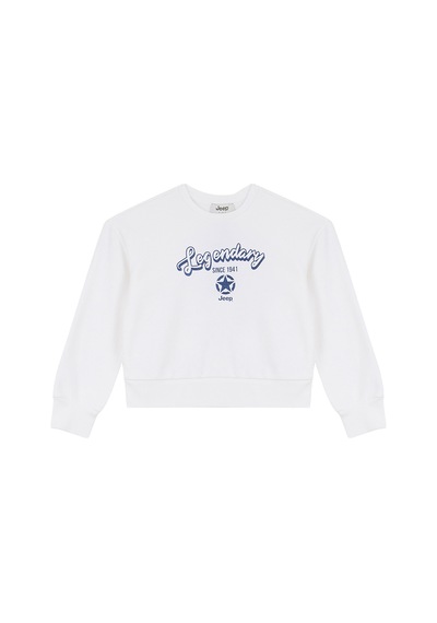 Jeep Beyaz Kız Çocuk Baskılı Sweatshirt J6wg-swt7520 Ekru