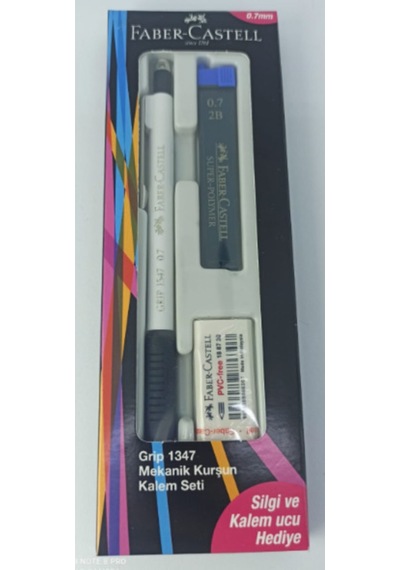 Faber Grip 1347 Beyaz 0.7mm Kalem-silgi-uç Beyaz