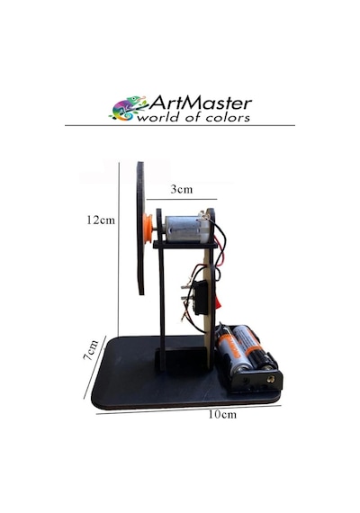 Newton Renk Çarkı Yapım Seti 12x7x10 Cm 1 Adet Okul Sınıf Fen Bilimleri Deney Setleri Nevton Çarkı Yapımı