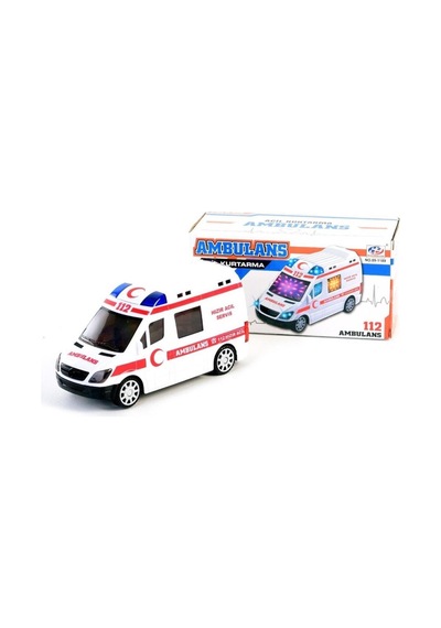 Ctoy Pilli 3d Işıklı ve Sesli Ambulans 89-1189