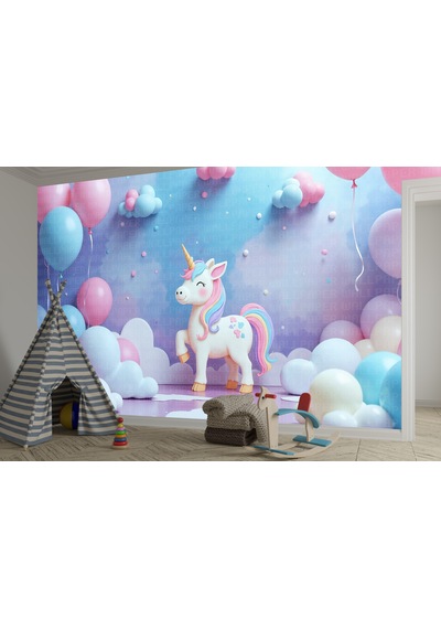 Unicorn Parti Çocuk Odası Poster Duvar Kağıdı