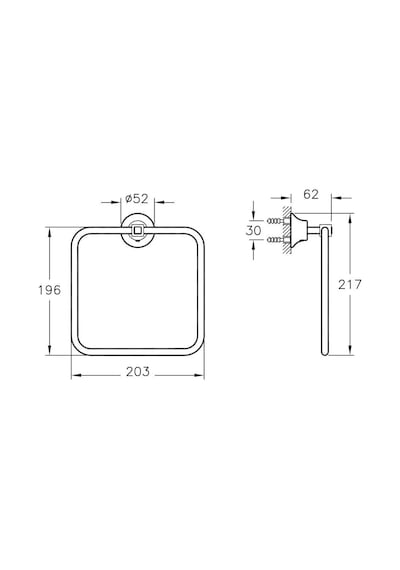 VitrA Juno Classic A4442023 Halka Havluluk Altın