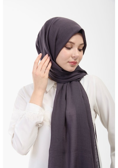 Manolyaşal İslamic Hijab Aerobin Caz Şal Koyu Lavanta