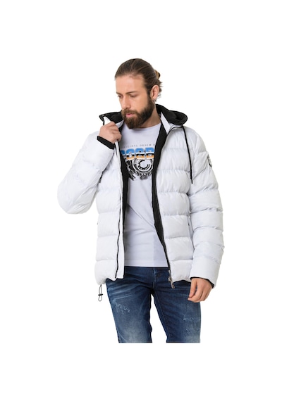 Cipo & Baxx Cm202 Erkek Şişme Mont Beyaz