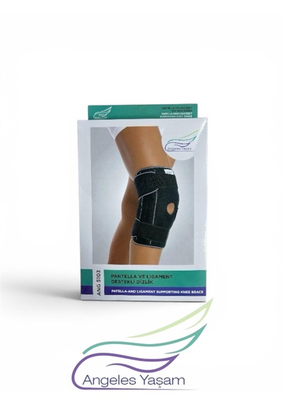 Angeles Yaşam Patella Ligament Destekli Dizlik Standart Siyah