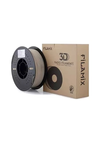 Filamix Pla+ Açık Kahverengi Bej Ton Filament 1.75mm 1kg - Plastik Makara Ams Uyumlu 50-300mm/s 3d