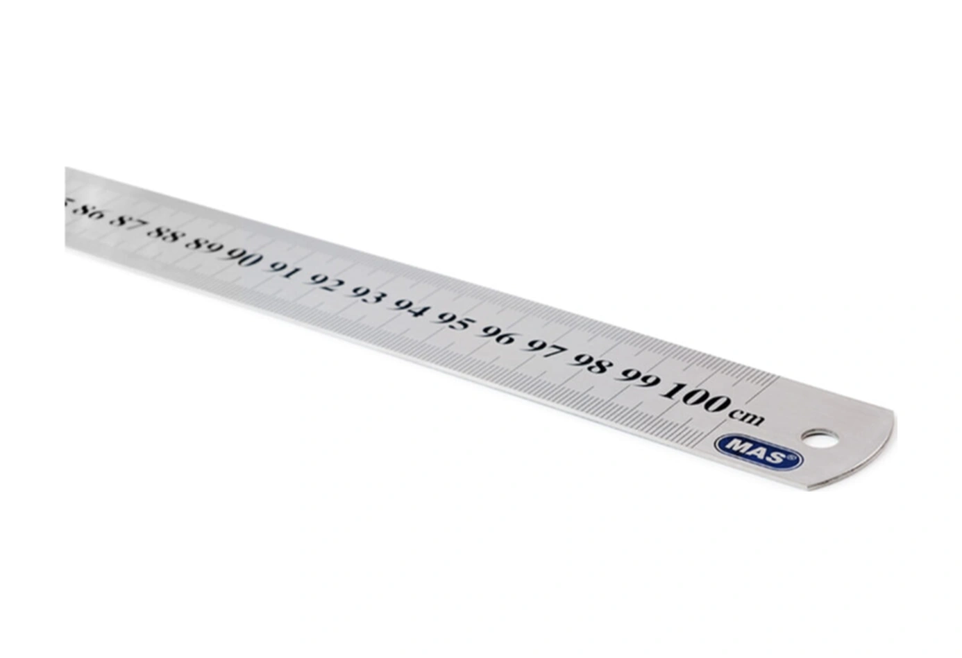 Çelik Cetvel 100 Cm Rakamlar Pres Baskıdır Gri