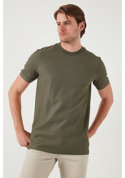 Buratti Pamuklu Regular Fit Bisiklet Yaka Basic Erkek T Shirt 5902387 Haki