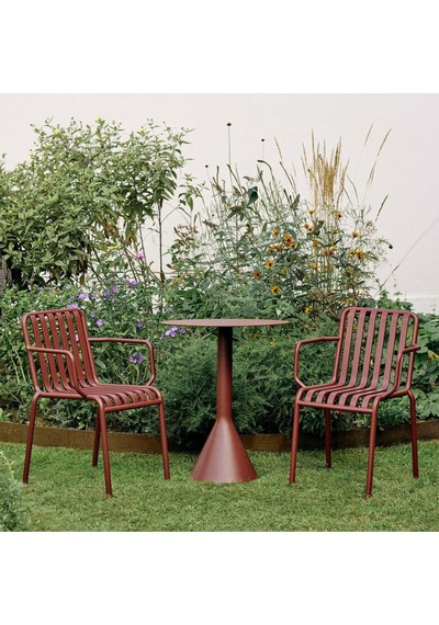 Hay Palissade Dış Mekan Sandalyesi Şık Bahçe Ve Teras Sandalyesi, Ronan & Erwan Bouroullec Bordo
