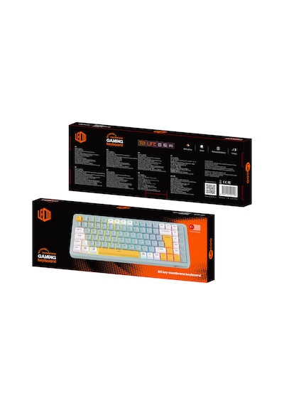 Lecoo GK805 Bluetooth 5.0 / 2.4 GHz / USB 3 Modlu RGB 85 Tuş Gasket Membran Türkçe Q Oyuncu Klavyesi
