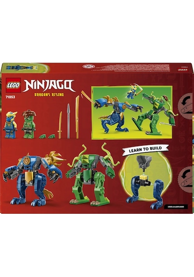 LEGO® NINJAGO® Jay’in Ejderha Robotu Savaşı 71853 - 4 Yaş ve Üzeri Çocuklar için 2 Minifigür İçeren Oyuncak Yapım Seti (107 Parça)