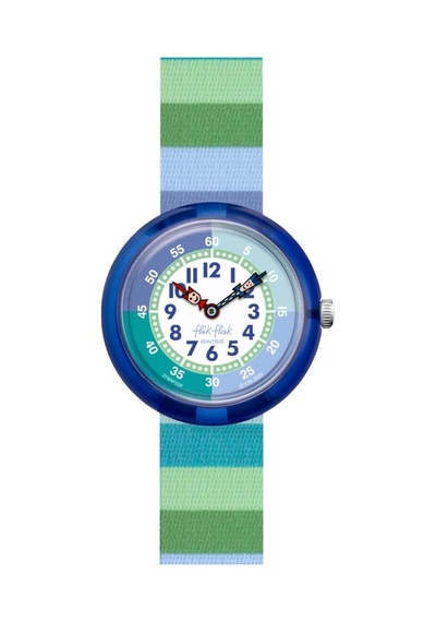 Fbnp226 Flik Flak Stripy Green Çocuk Kol Saati Çok Renkli