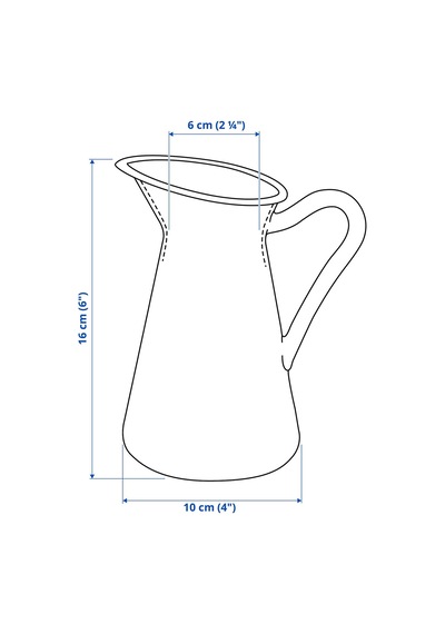 Ikea Sockerärt Vazo/sürahi 16 Cm Beyaz