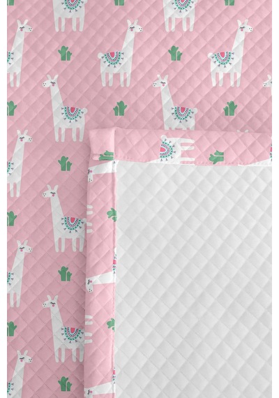 Evimde Bambaşka Lama Pembe Pastel Kız Çocuk Pike Takımı - Sevimli Alpaka Mint Bebek Odası Yatak Örtüsü - 160x220 CM Evimde Bambaşka Lama Pembe Pastel Kız Çocuk Pike Takımı - Sevimli Alpaka Mint Bebek Odası Yatak Örtüsü - 160x220 CM