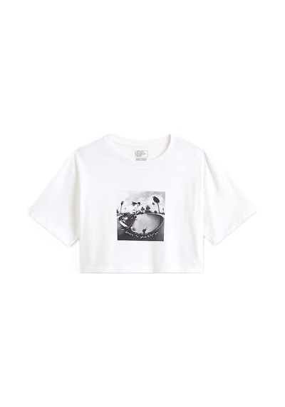 Vans Rhythm Relaxed Crop Ss Kadın Beyaz - Vn000rch