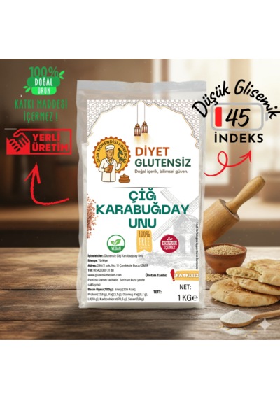 Diyet Glutensiz Çiğ Karabuğday Unu