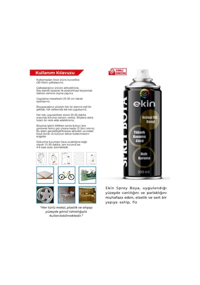 Sprey Boya 200 Ml Yeşil Parlak Çok Amaçlı Gold