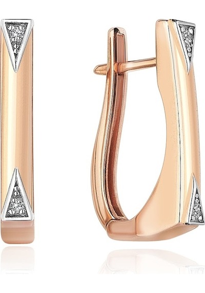 Reis T9320 Pars Square 3 Earring Altın