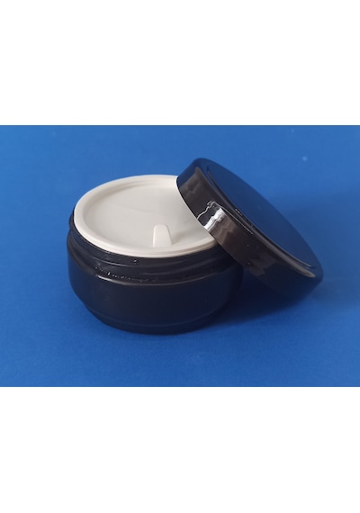 Boş Kozmetik Krem Pomat Kutusu Plastik Krem Kavanozu Plastik Contalı 30 ML Siyah