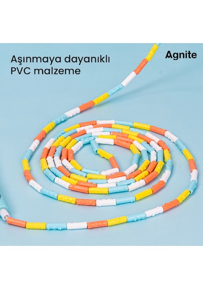 Agnıte Boncuklu Atlama İpi Sayaçsız Dayanıklı Mavi