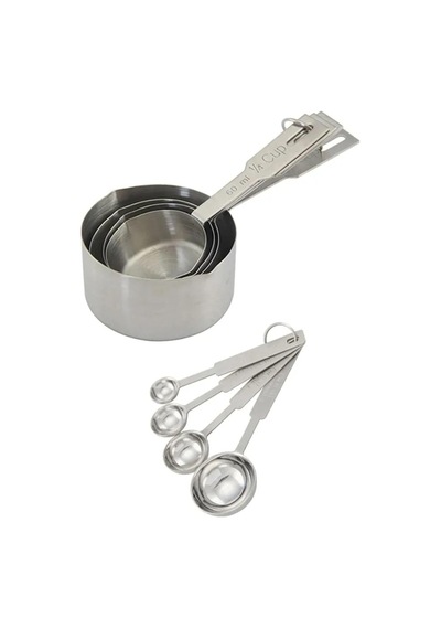 Tinky Winky Gurmeaid Ölçü Kabı+metal Minik Ölçü Kaşıkları Sıvı Ölçek Seti Metal Diğer