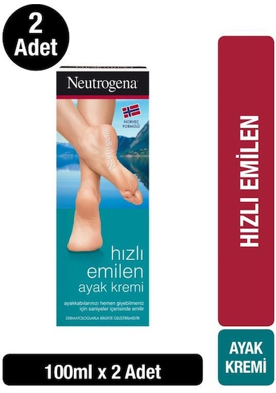 Neutrogena Norveç Hızlı Emilen Ayak Kremi 2 x 100 ML