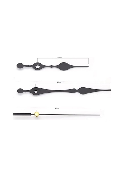 Exizticaret Quartz Akar Sessiz Duvar Saati Mekanizması 16 Mm Ve Seti Akrep - Yelkovan - Saniye Askısız Exiznm355 Diğer