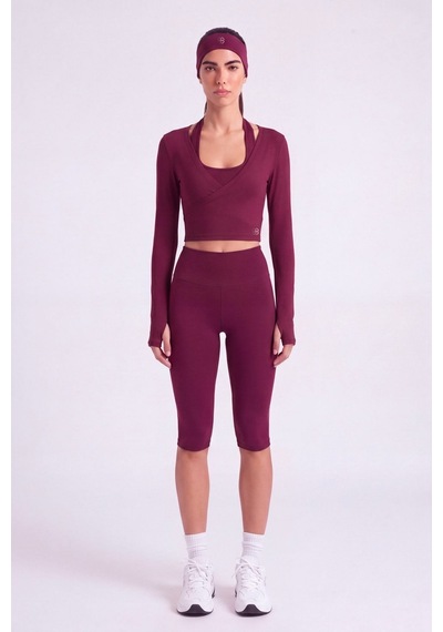 Holly Lolly Bağlamalı Crop Kesim Ellen Bolero Bordo