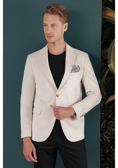 Efor C 651 Ceket Slim Fit Taş Casual Taş