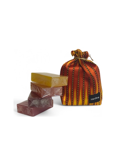 Osmanlı Sultanı 4'lü Sabun Seti - Mango, Çilek, Mandalina, Böğürtlen- Padişah Kesesiyle
