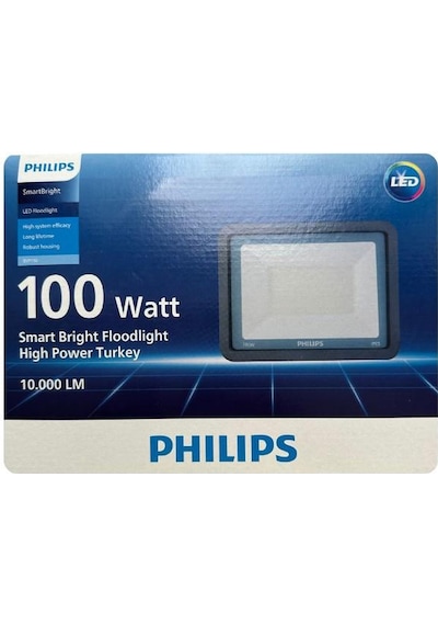 Philips 100w Led Projektör 10000lmn 6500k Beyaz Işık G2 Led198 Cw Psu 100w Swb Tr Outdoor Bvp150