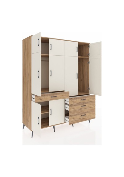 Kronos Gardrop 5 Raflı 4 Çekmeceli 2 Askılı 176x59x221 Çam-aytaşı/çam Aytaşı/çam Kronos Gardrop 5 Raflı 4 Çekmeceli 2 Askılı 176x59x221 Çam-aytaşı/çam Aytaşı/çam