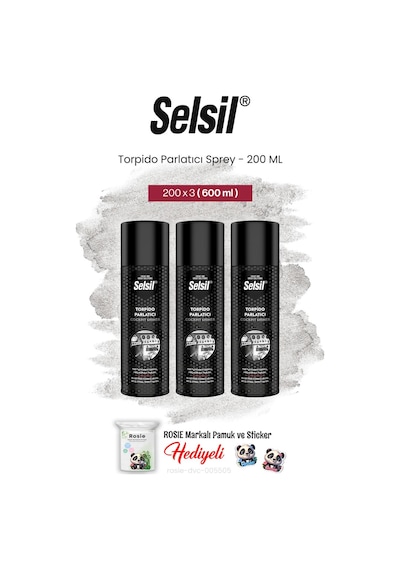 Selsil 3'lü Torpido Parlatıcı Sprey, 200 Ml Ve Rosie Pamuk 1 adet