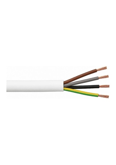 Öznur 4x0,75 Mm Ttr Kablo Beyaz Çok Telli Esnek Enerji Kablosu 5 Metre