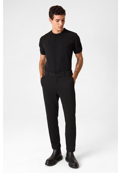 Back And Bond Regular Fit Diagonel Siyah Jogger Pantolon Çok Renkli