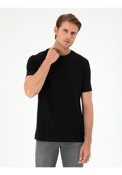 Pierre Cardin Erkek Siyah Tişört 50292343-vr046 Siyah
