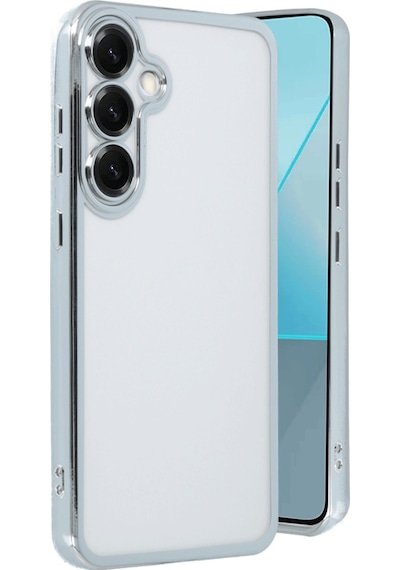 Galaxy S25 Kılıf Razer Lensli Silikon - Gümüş