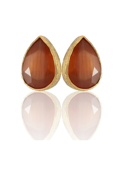 Kadir Jewellery 22 Ayar Altın Kaplama Kadın Minimal Küpe -el İşçiliği Ve Hipoalerjenik Küpe Kırmızı 28891260