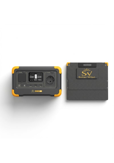 Solar Wise E300 Maxpack 600w 288wh Taşınabilir Güç İstasyonu + 100w Katlanabilir Güneş Paneli Lifepo4 Ups Wifi Bluetooth