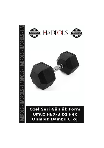 Özel Seri Günlük Form Omuz Hex-8 Kg Hex Olimpik Dambıl 8 Kg