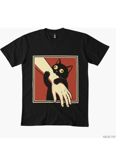Tarzsokak Siyah Kedi Isıran Kol Kedi Sevgilisi T-shirt Erkekler Kadınlar Için % 100% Pamuk T Shirt Kısa Çok Renkli
