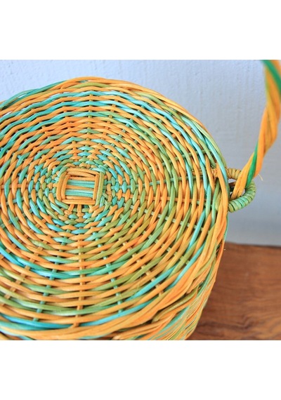 Yeşil Kapaklı Rattan 20x16 Sepet Mix
