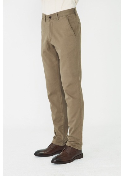Koyu Bej Modern Kesim Chino Erkek Spor Pantolon VİZON Koyu Bej Modern Kesim Chino Erkek Spor Pantolon VİZON