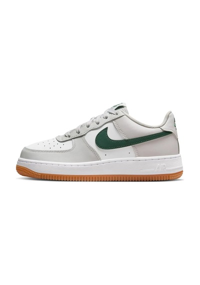 Nike Air Force 1 Af1 Gs Leather Unisex Sneaker Green Swoosh Hakiki Deri Günlük Spor Ayakkabı Beyaz Açık Yeşil Yeşil