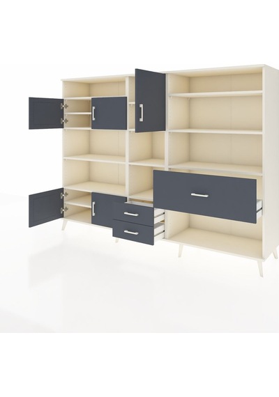 Hyperion Dolap 13 Raflı 3 Çekmeceli 5 Kapaklı 220x44x163 Aytaşı-a Aytaşı-antrasit Hyperion Dolap 13 Raflı 3 Çekmeceli 5 Kapaklı 220x44x163 Aytaşı-a Aytaşı-antrasit