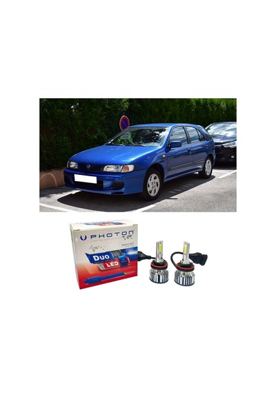 Nissan Almera Led Xenon Uzun + Kısa Far Ampulü H4 Duo Yeni Seri Beyaz 1995-2000