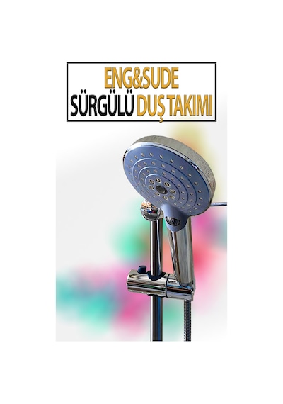 Sürgülü Duş Takımı Eng&sude Gümüş